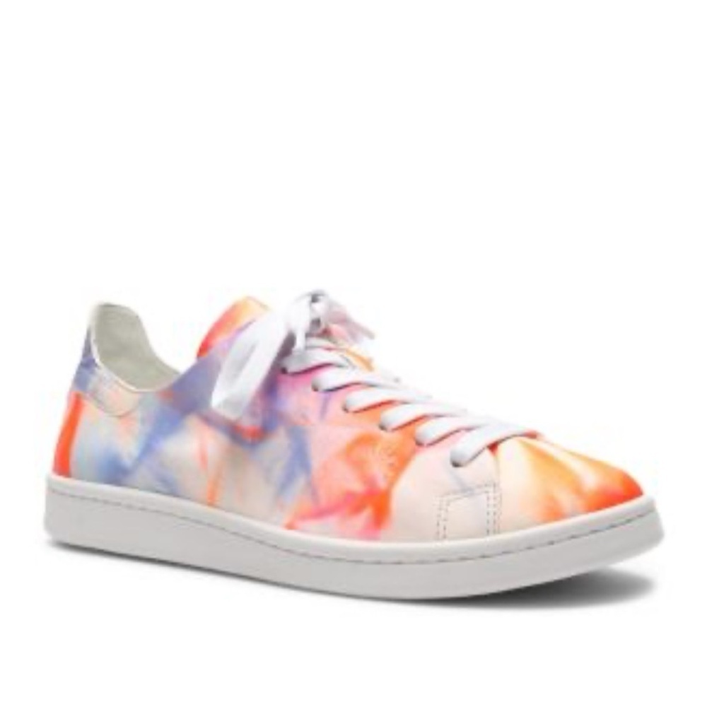 Schutz Ofelia Tie Dye Leather Sneakers Sz 7.5 NEW NIB - Picture 2 of 8